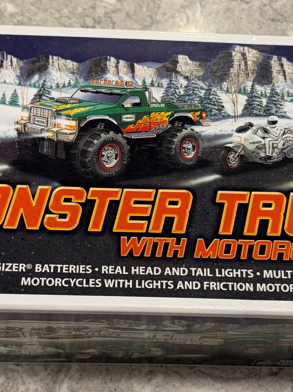 Hess 2007 Monster Truck with Motorcycle - Kids Toy New Unopened